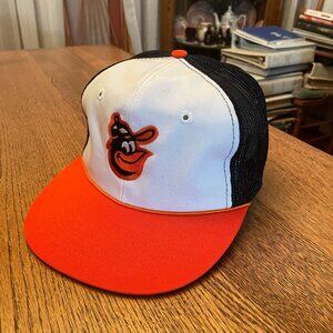 Men's Vintage Baltimore Orioles Orange Rope Snapback Trucker Hat Cap by Twins